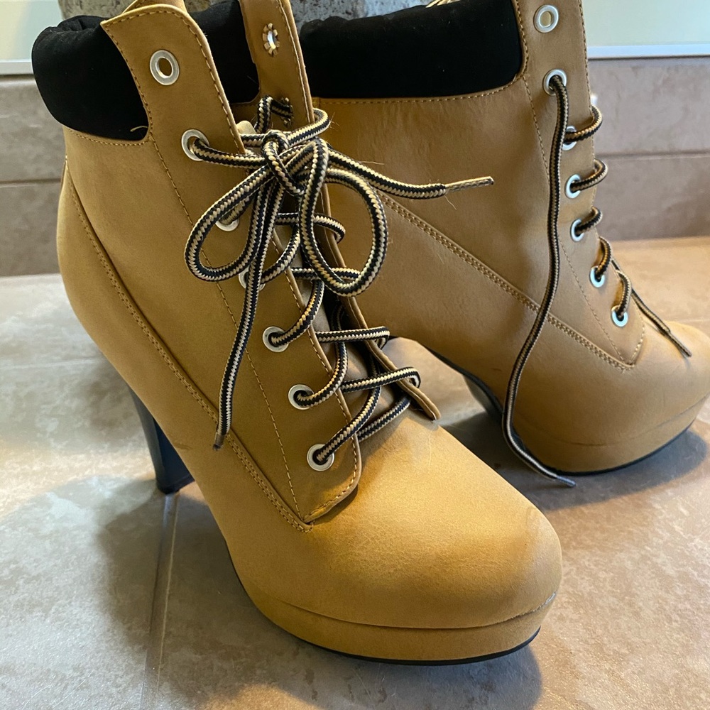 Top Moda healed work boot - Picture 3 of 5